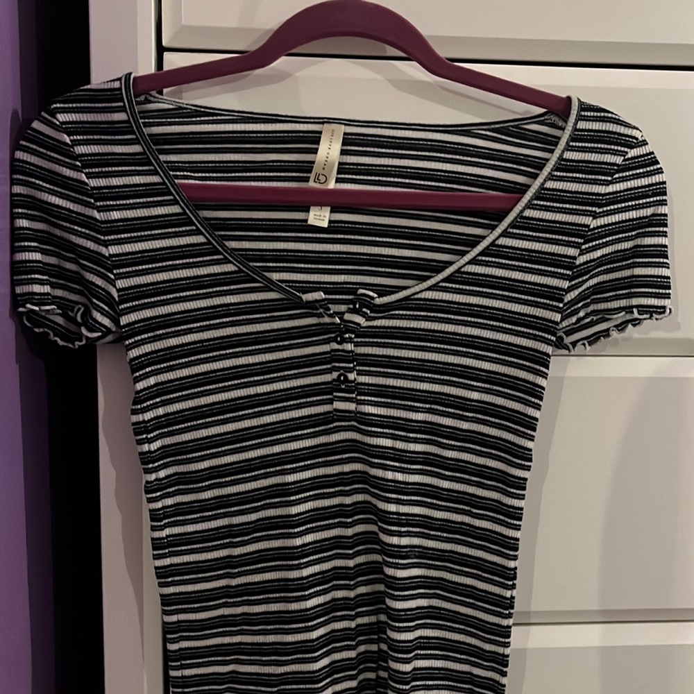 Half button down T-shirt